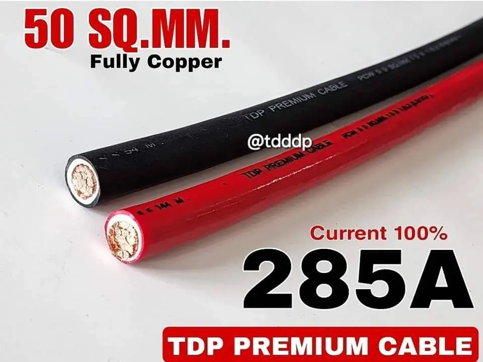สายไฟแบตเตอรี่ TDP PREMIUM CABLE ขนาด 50 SQ.MM
707/0.3 (RoHs)